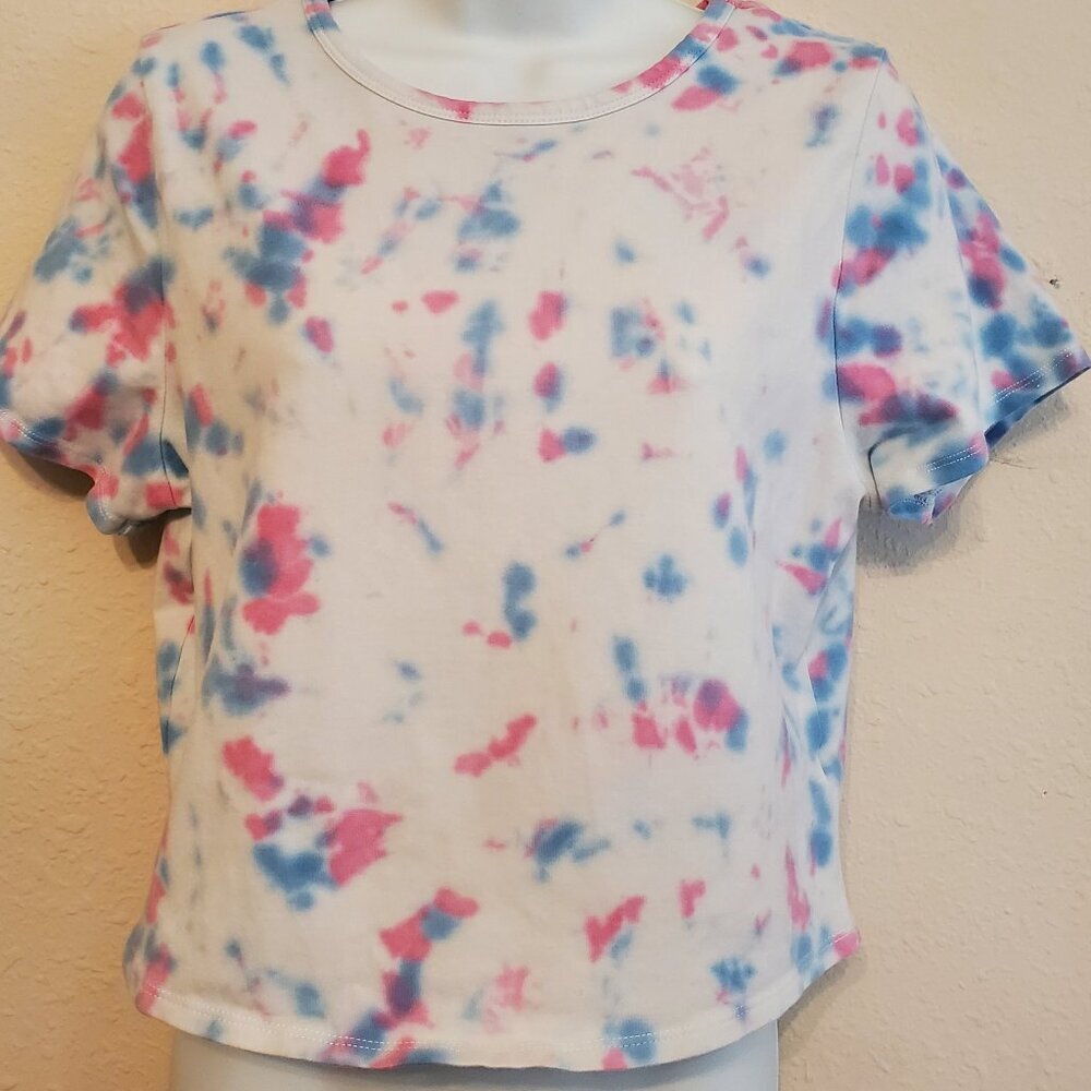 Forever 21 Tie Dye Women's Crop Top Short Sleeve Size 0X.